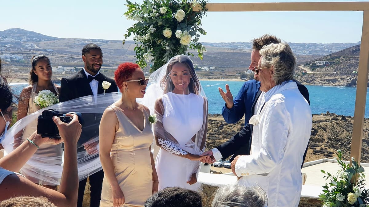 Wedding ceremony in Mykonos